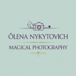 Magical Photography Logo with Wand Icon